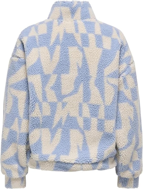 Only ONLNEW JANNE L/S HALF ZIP BOX SWT Açık Mavi Kadın Sweatshirt