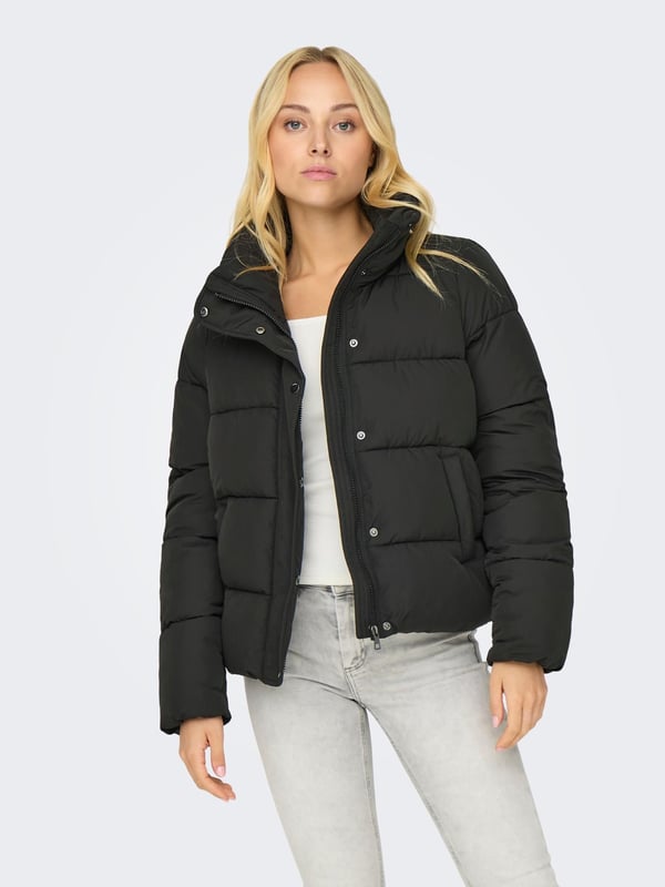Only ONLNEWCOOL PUFFER JACKET OTW NOOS Siyah Kadın Ceket