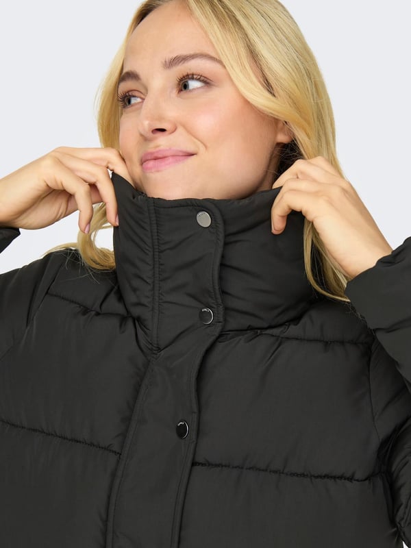 Only ONLNEWCOOL PUFFER JACKET OTW NOOS Siyah Kadın Ceket