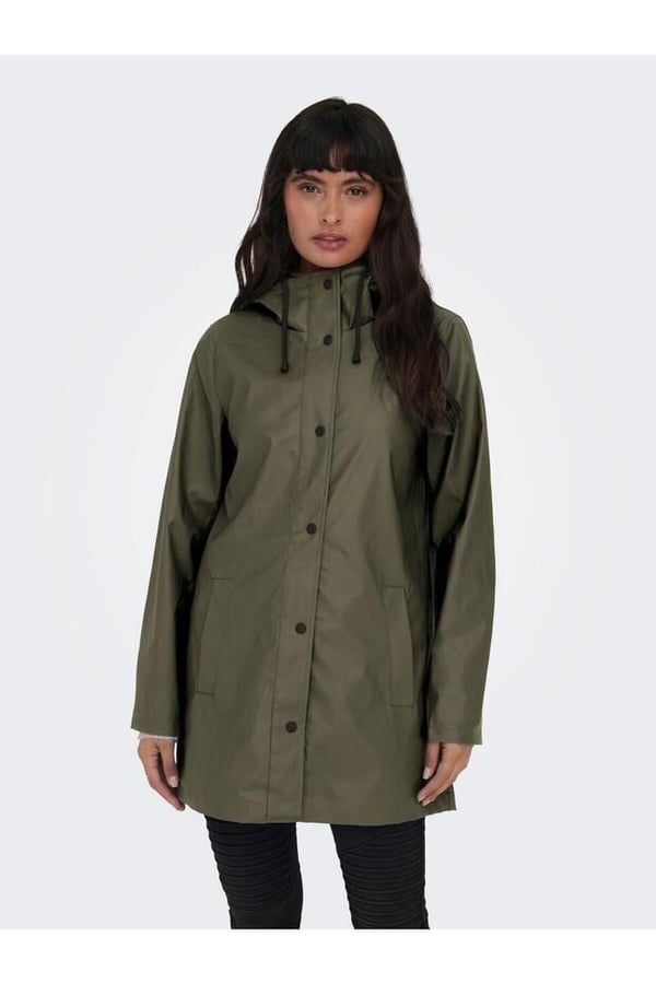 Only ONLNEWELLEN RAINCOAT OTW CC Haki Kadın Mont