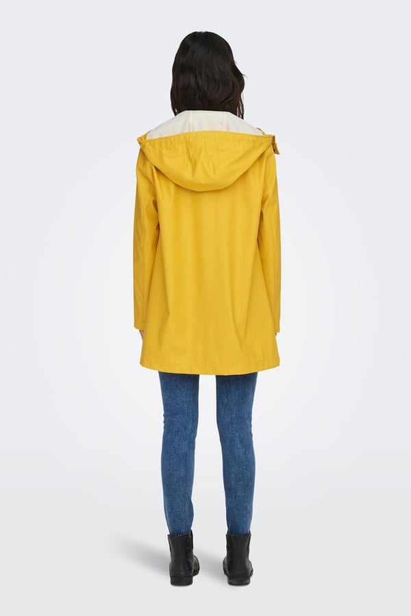 Only ONLNEWELLEN RAINCOAT OTW CC Sarı Kadın Mont