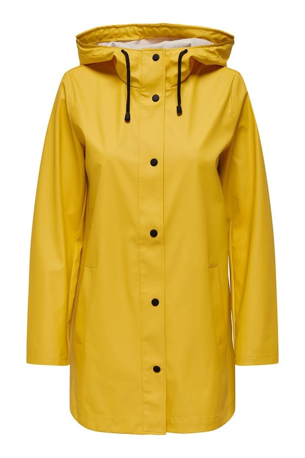Only ONLNEWELLEN RAINCOAT OTW CC Sarı Kadın Mont
