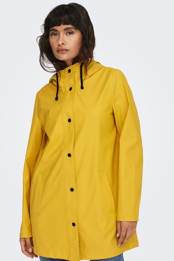 Only ONLNEWELLEN RAINCOAT OTW CC Sarı Kadın Mont