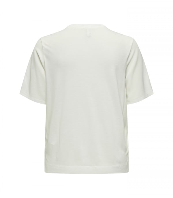 Only ONLNEWFLORA S/S ART O-NECK TOP BOX JRS Beyaz Kadın T-Shirt