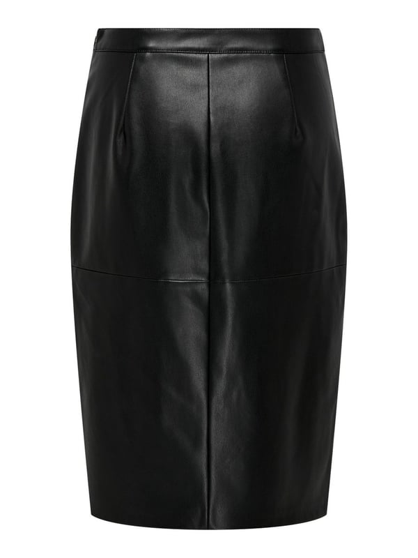 Only ONLOLINE FAUX LEATHER SKIRT OTW NOOS Siyah Kadın Etek