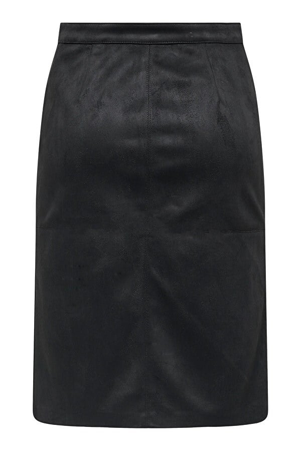 Only ONLOLINE LIFE FAUX SUEDE SKIRT OTW Siyah Kadın Etek