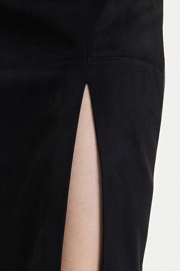 Only ONLOLINE LIFE FAUX SUEDE SKIRT OTW Siyah Kadın Etek