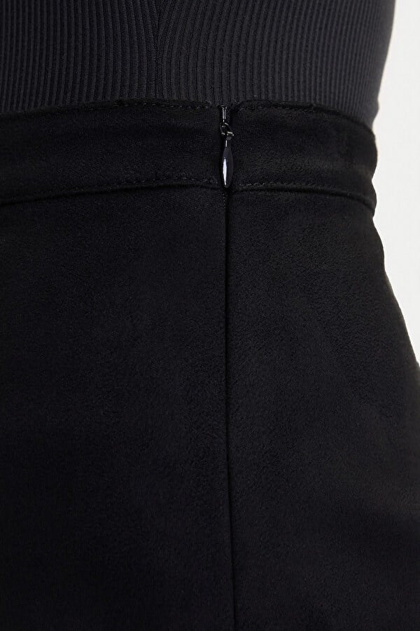 Only ONLOLINE LIFE FAUX SUEDE SKIRT OTW Siyah Kadın Etek