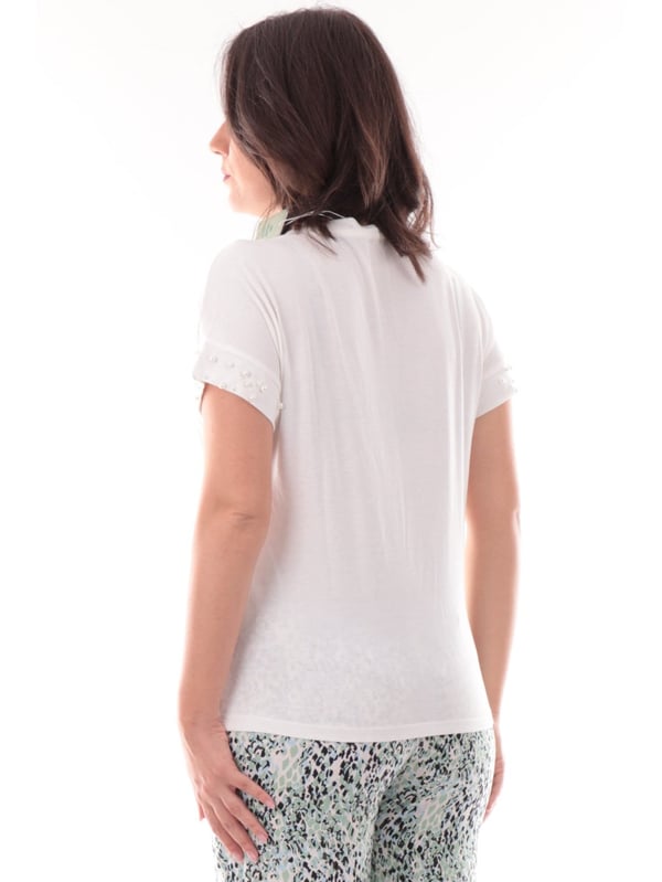 Only ONLOLIVIA S/S LOOSE O-NECK TOP JRS Beyaz Kadın Bluz