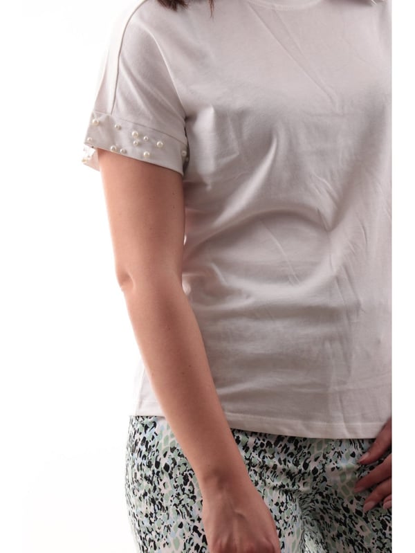 Only ONLOLIVIA S/S LOOSE O-NECK TOP JRS Beyaz Kadın Bluz