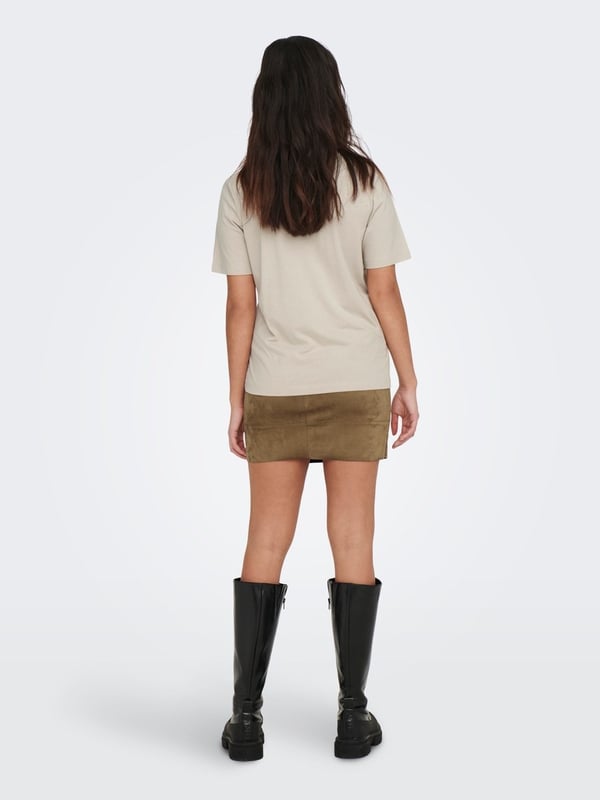 Only ONLONLY S/S TEE JRS NOOS Bej Kadın T-Shirt