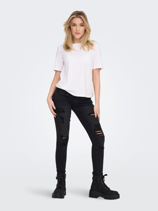 Only ONLONLY S/S TEE JRS NOOS Beyaz Kadın T-Shirt