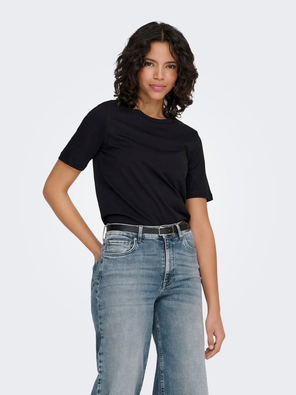 Only ONLONLY S/S TEE JRS NOOS Siyah Kadın T-Shirt