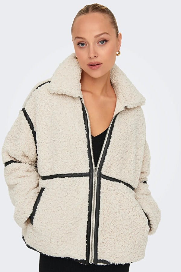 Only ONLPARIS TEDDY JACKET OTW CS Beyaz Kadın Ceket