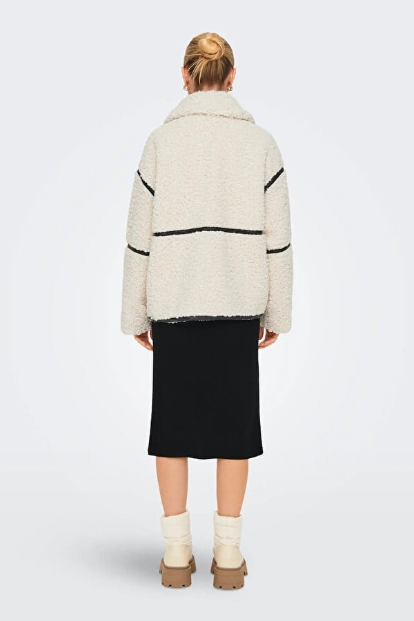 Only ONLPARIS TEDDY JACKET OTW CS Beyaz Kadın Ceket