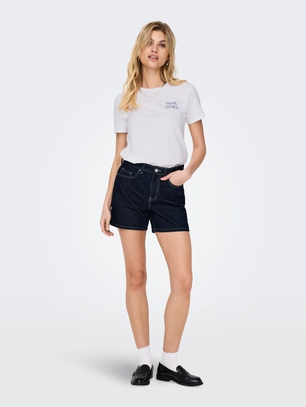 Only ONLPHINE DNM SHORTS NOOS Lacivert Kadın Şort