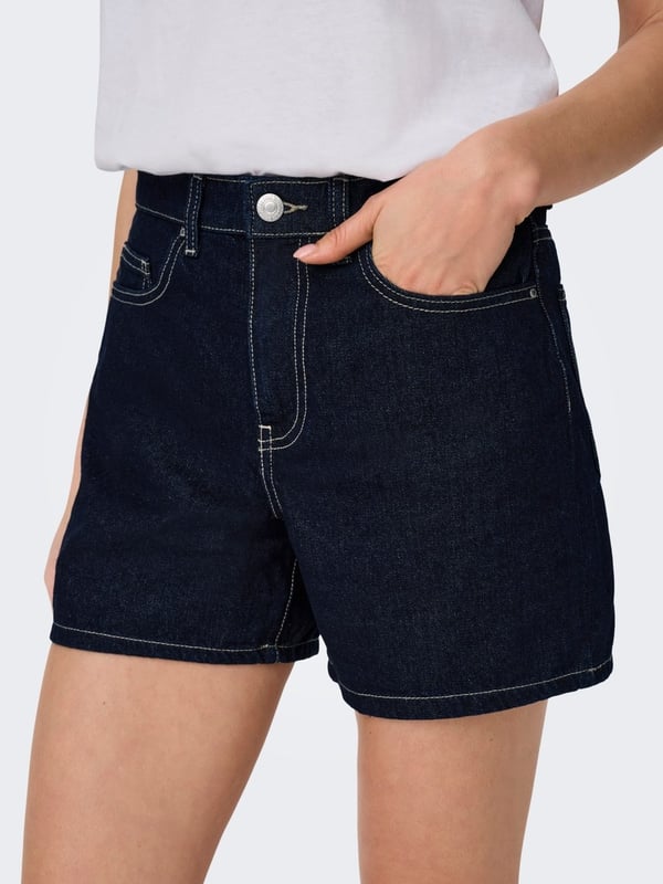 Only ONLPHINE DNM SHORTS NOOS Lacivert Kadın Şort
