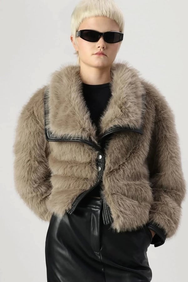 Only ONLPISA FUR JACKET OTW Bej Kadın Ceket
