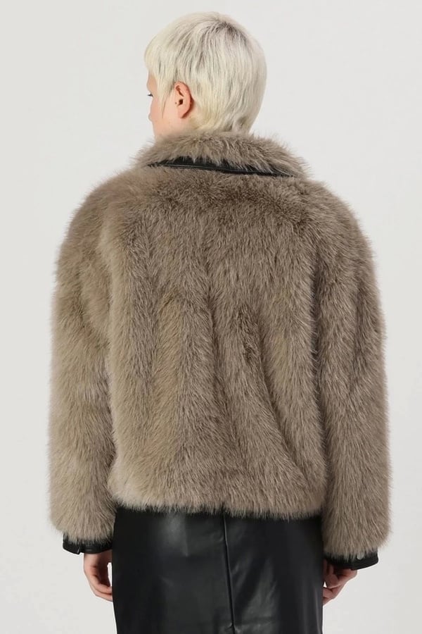 Only ONLPISA FUR JACKET OTW Bej Kadın Ceket