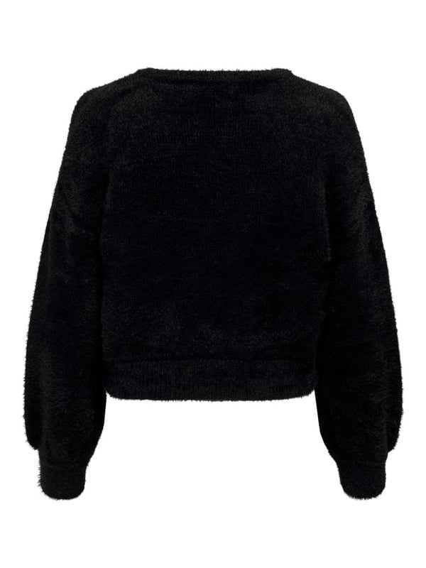 Only ONLPIUMO L/S PULLOVER KNT NOOS Siyah Kadın Kazak