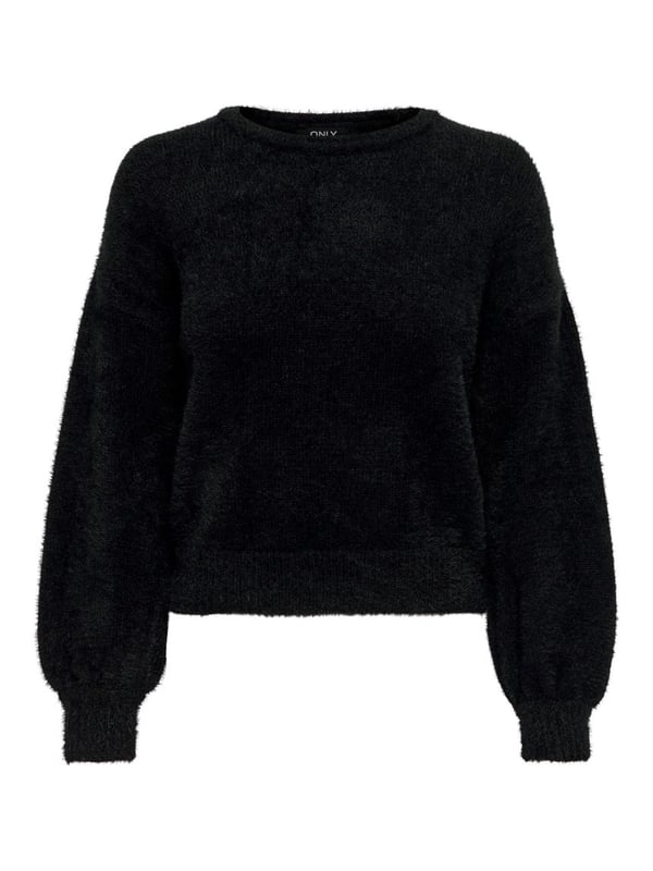 Only ONLPIUMO L/S PULLOVER KNT NOOS Siyah Kadın Kazak