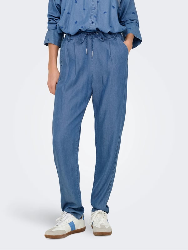 Only ONLPOPTRASH CHARIS LIFE PANT CC WVN Mavi Kadın Pantolon