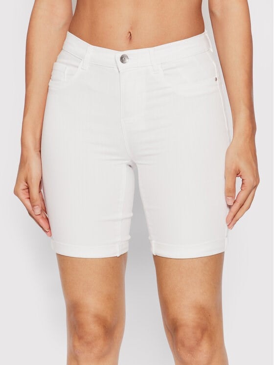 Only ONLRAIN LIFE MID LONG DNM SHORTS NOOS Beyaz Kadın Şort