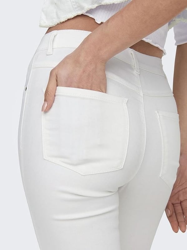 Only ONLRAIN LIFE REG SK KNICKERS DNM NOOS Beyaz Kadın Şort