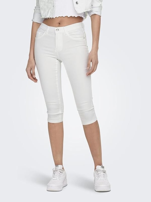 Only ONLRAIN LIFE REG SK KNICKERS DNM NOOS Beyaz Kadın Şort