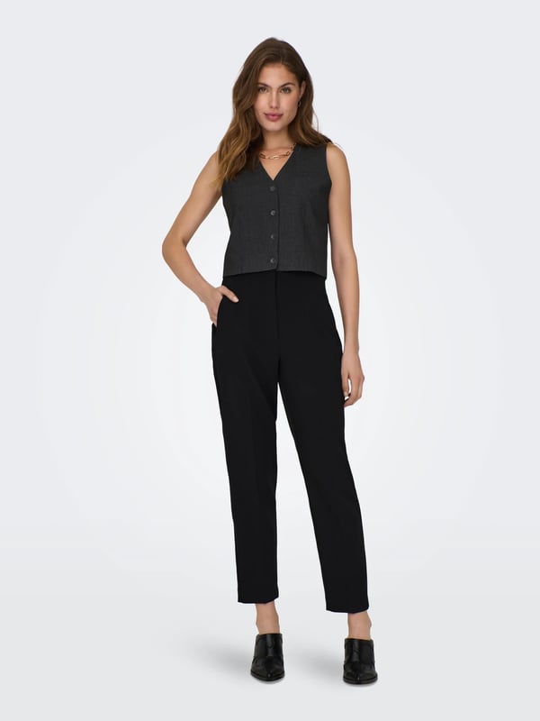 Only ONLRAVEN LIFE HW PANT TLR Siyah Kadın Pantolon