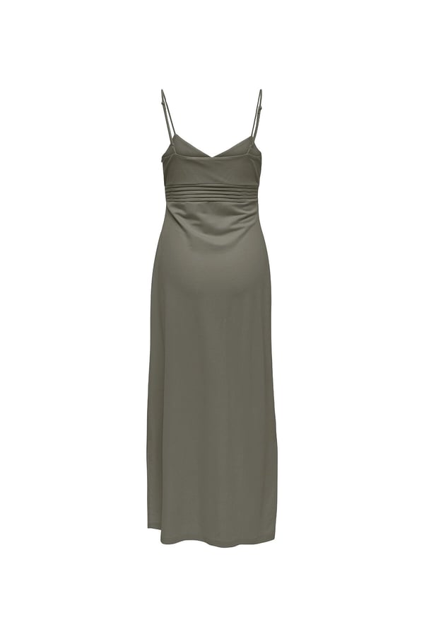 Only ONLSAKURA SL MIDI V-NECK STRAP DRESS WVN Haki Kadın Elbise