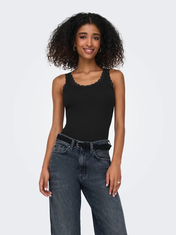 Only ONLSARA SHARAI TANK TOP JRS NOOS Siyah Kadın Atlet