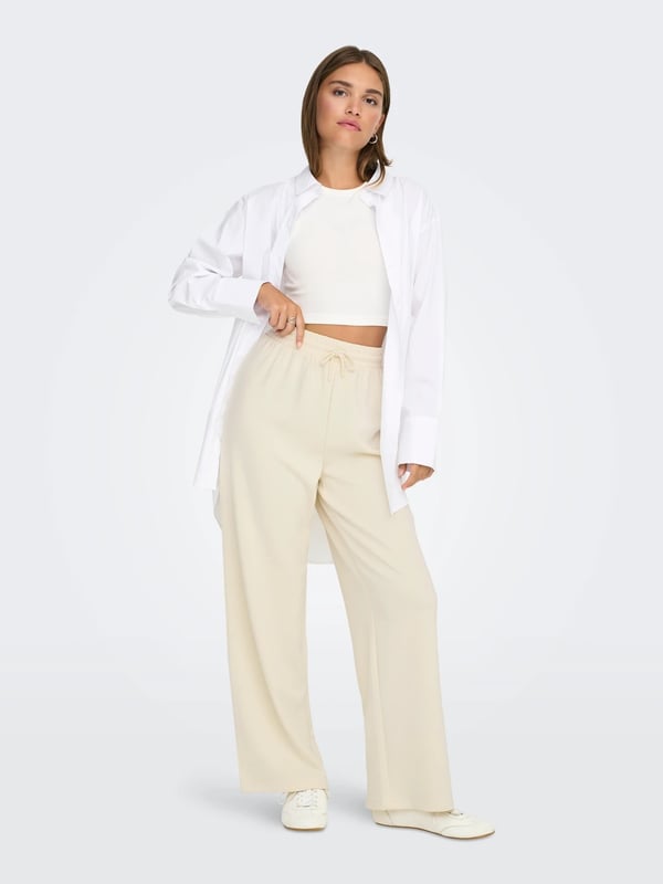 Only ONLSCARLETT WIDE PANT SWT NOOS Beyaz Kadın Pantolon