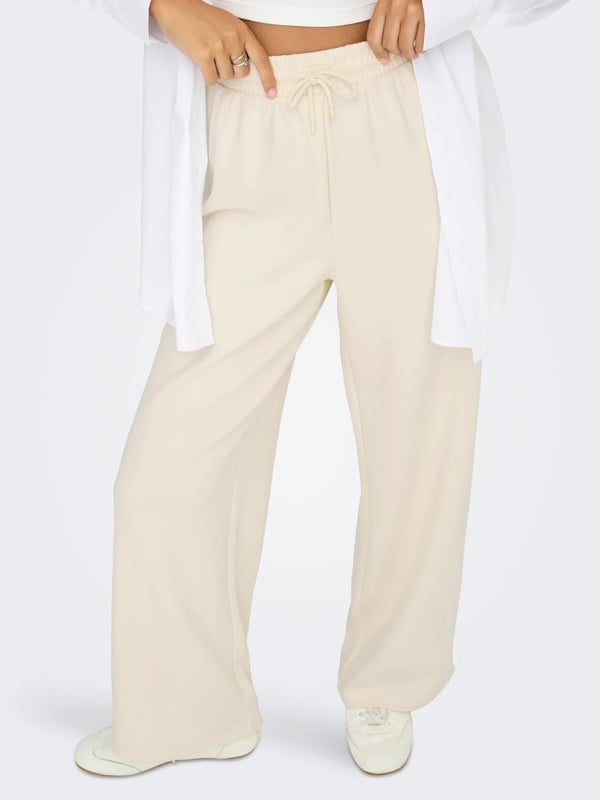 Only ONLSCARLETT WIDE PANT SWT NOOS Beyaz Kadın Pantolon