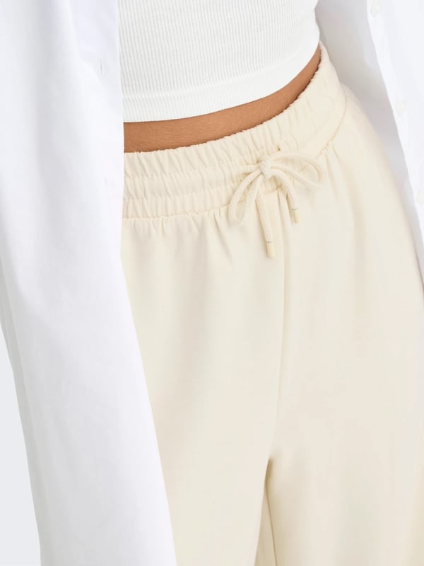 Only ONLSCARLETT WIDE PANT SWT NOOS Beyaz Kadın Pantolon