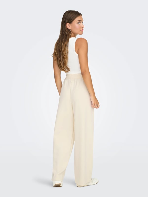 Only ONLSCARLETT WIDE PANT SWT NOOS Beyaz Kadın Pantolon