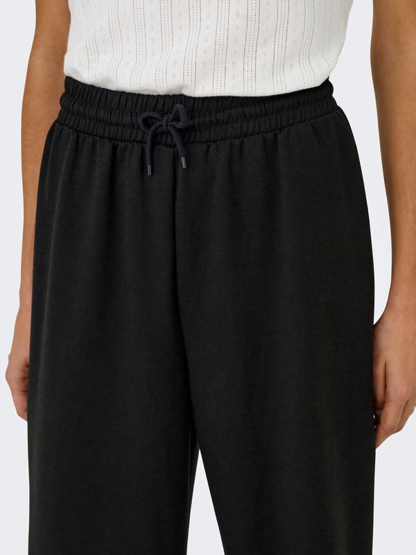 Only ONLSCARLETT WIDE PANT SWT NOOS Siyah Kadın Pantolon