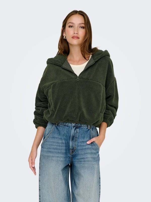 Only ONLSIENA TEDDY ANORAK LIFE CC OTW Haki Kadın Mont
