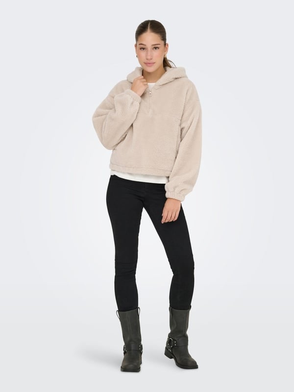 Only ONLSIENA TEDDY ANORAK LIFE CC OTW Bej Kadın Mont