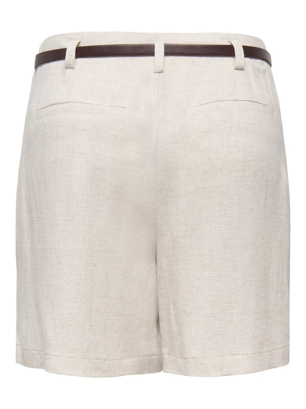 Only ONLSIESTA HW BELT LIN BL SHORTS PNT NOOS Bej Kadın Şort