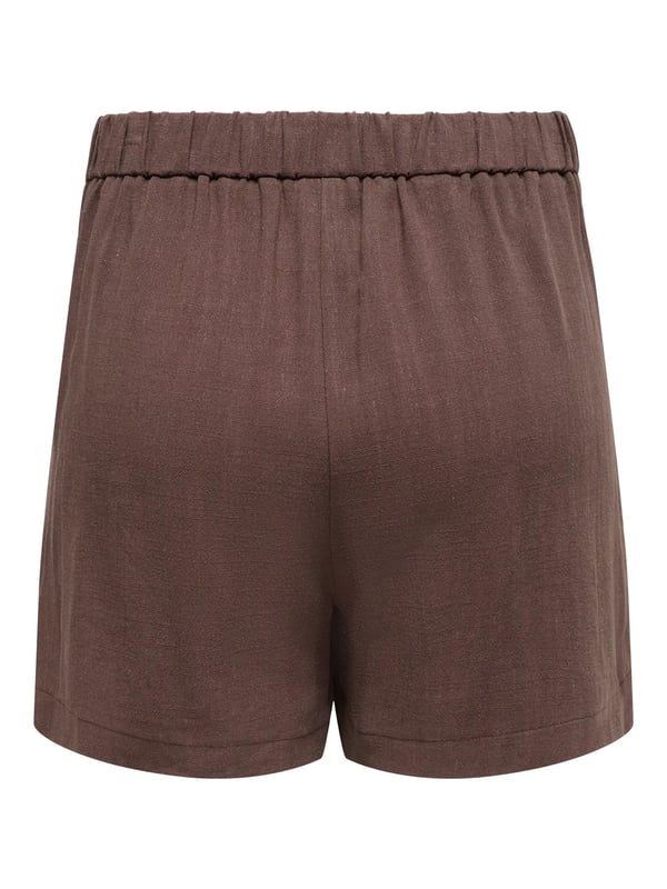 Only ONLSIESTA HW SIMPLE LINEN BL SHORTS PNT Bordo Kadın Şort