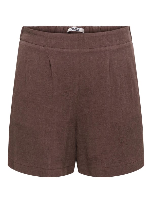 Only ONLSIESTA HW SIMPLE LINEN BL SHORTS PNT Bordo Kadın Şort