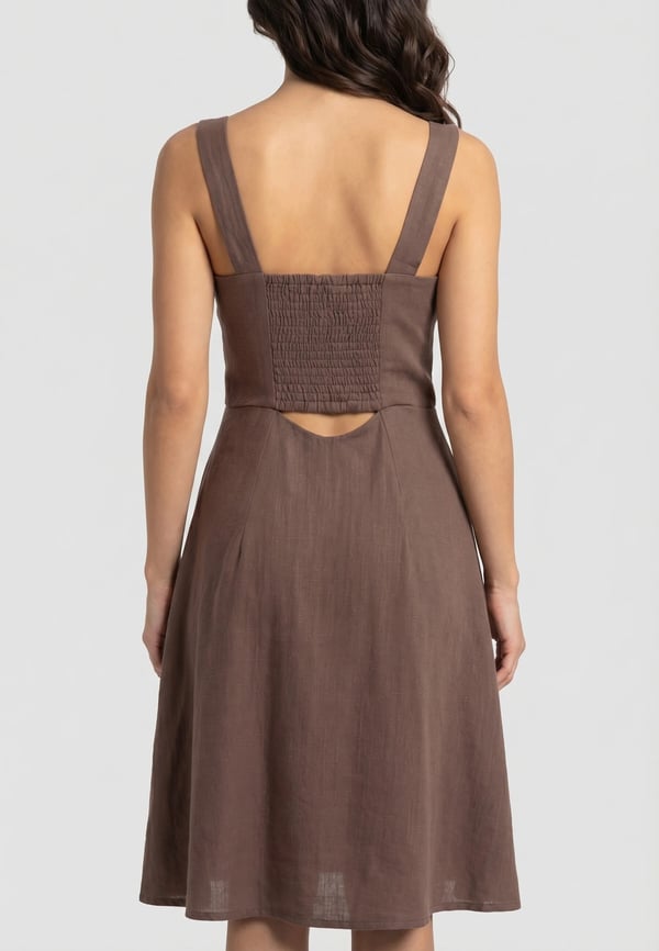 Only ONLSIESTA LINEN BL SHORT STRAP DRESS PNT Bordo Kadın Elbise