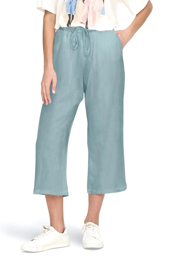 Only ONLSIESTA MW PULL LINEN BL CULOTTE PNT Turkuaz Kadın Pantolon