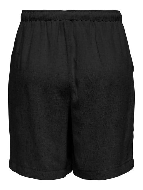 Only ONLSIESTA MW PULL-UP LIN BL SHORTS  NOOS Siyah Kadın Şort