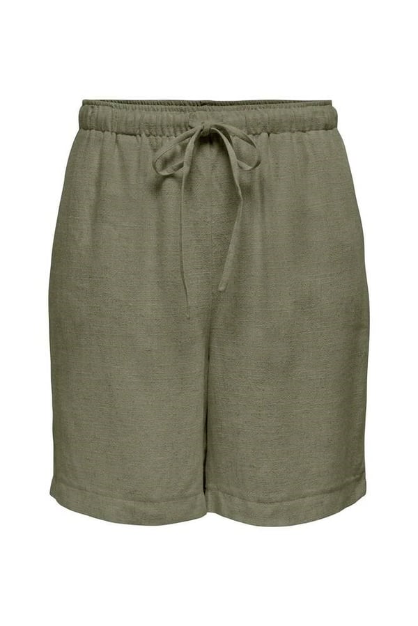 Only ONLSIESTA MW PULL-UP LIN BL SHORTS  NOOS Haki Kadın Şort