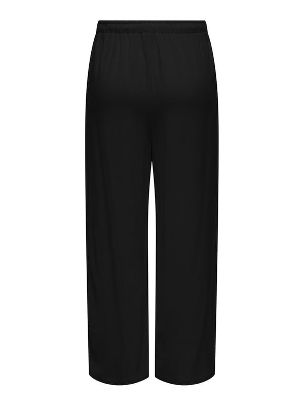 Only ONLSIESTA MW PULL-UP LINEN BL PNT NOOS Siyah Kadın Pantolon