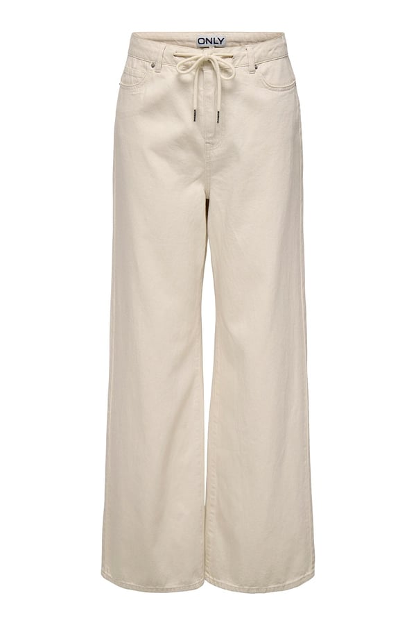 Only ONLSILLA MW WIDE STRING PANT CC PNT Bej Kadın Pantolon