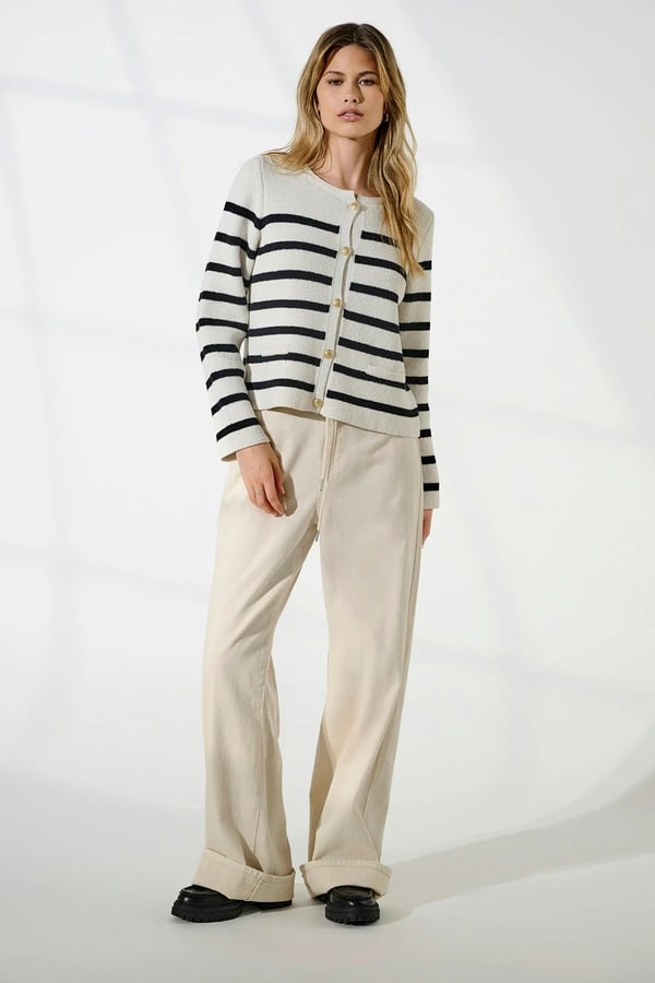 Only ONLSILLA MW WIDE STRING PANT CC PNT Bej Kadın Pantolon