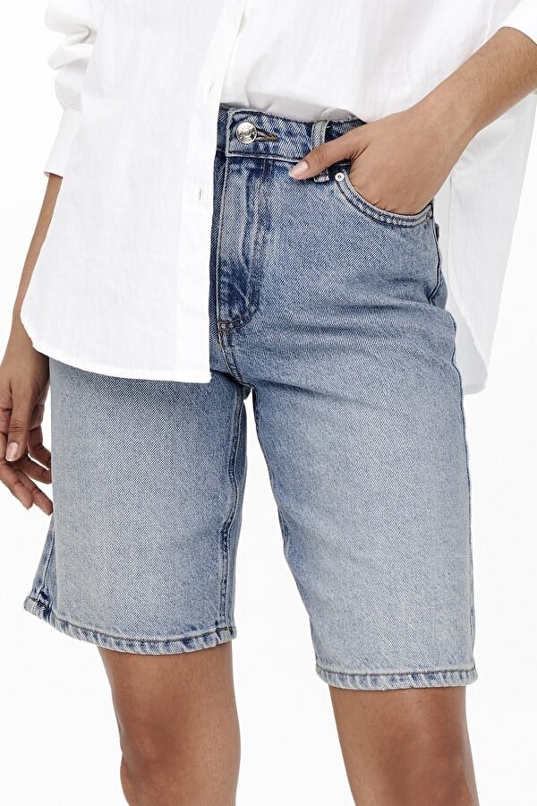Only ONLSONNY HW WIDE DNM SHORTS NOOS Denim Kadın Şort